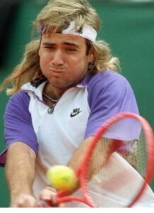 Andre Agassi bandeau coup mulet